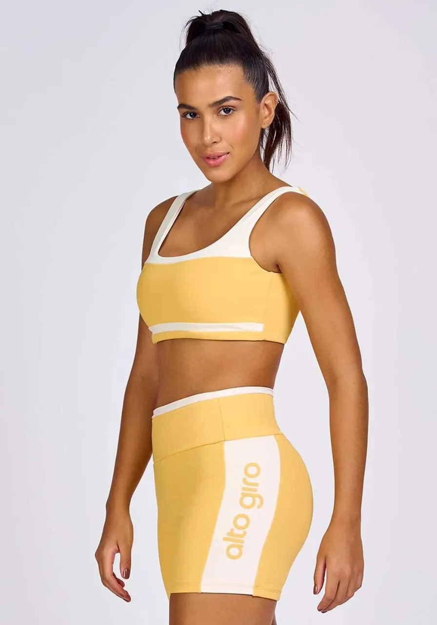 Top Mini Canelado Bicolor Alto Giro