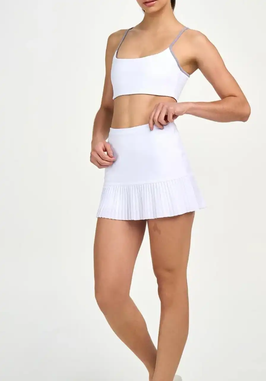 Saia Plissada TN AG Alto Giro Branco Optico Ref 13773