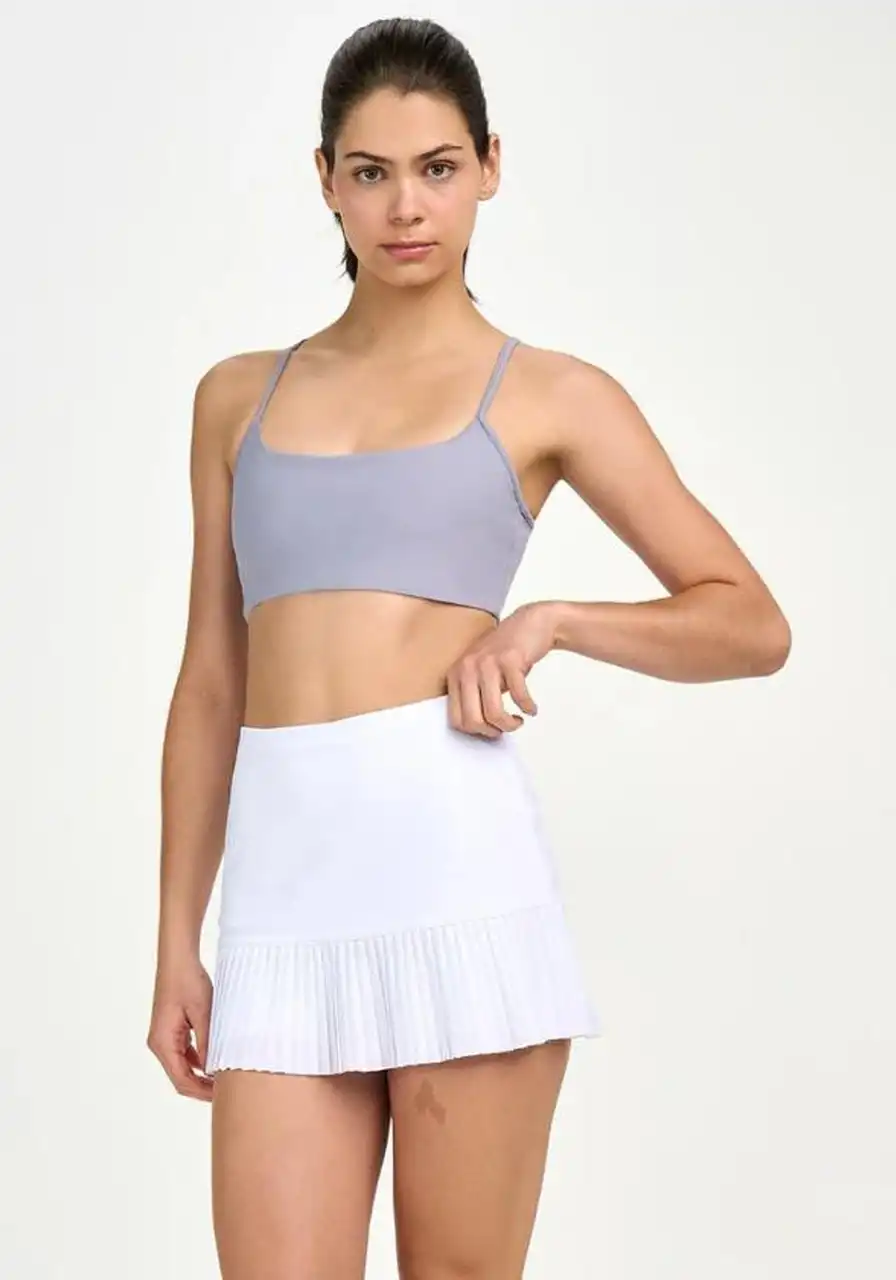 Saia Plissada TN AG Alto Giro Branco Optico Ref 13773