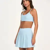 Top Eterno Liso Costas Decotada Alto Giro Azul Ref 13836 - imagem 1