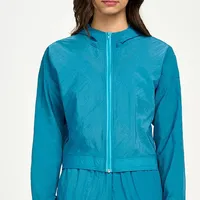 Jaqueta Cropped Alto Giro com Fita Personalizada Azul Ref:13895 - imagem 4