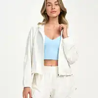 Jaqueta Sport Com Capuz Alto Giro Branco Ref 13885 - imagem 3