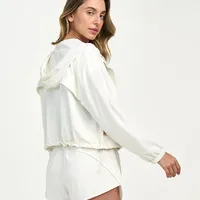 Jaqueta Sport Com Capuz Alto Giro Branco Ref 13885 - imagem 4