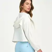 Jaqueta Sport Com Capuz Alto Giro Branco Ref 13885 - imagem 1