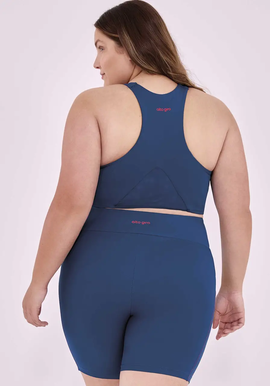 Top Decote Alto Nadador Plus Size