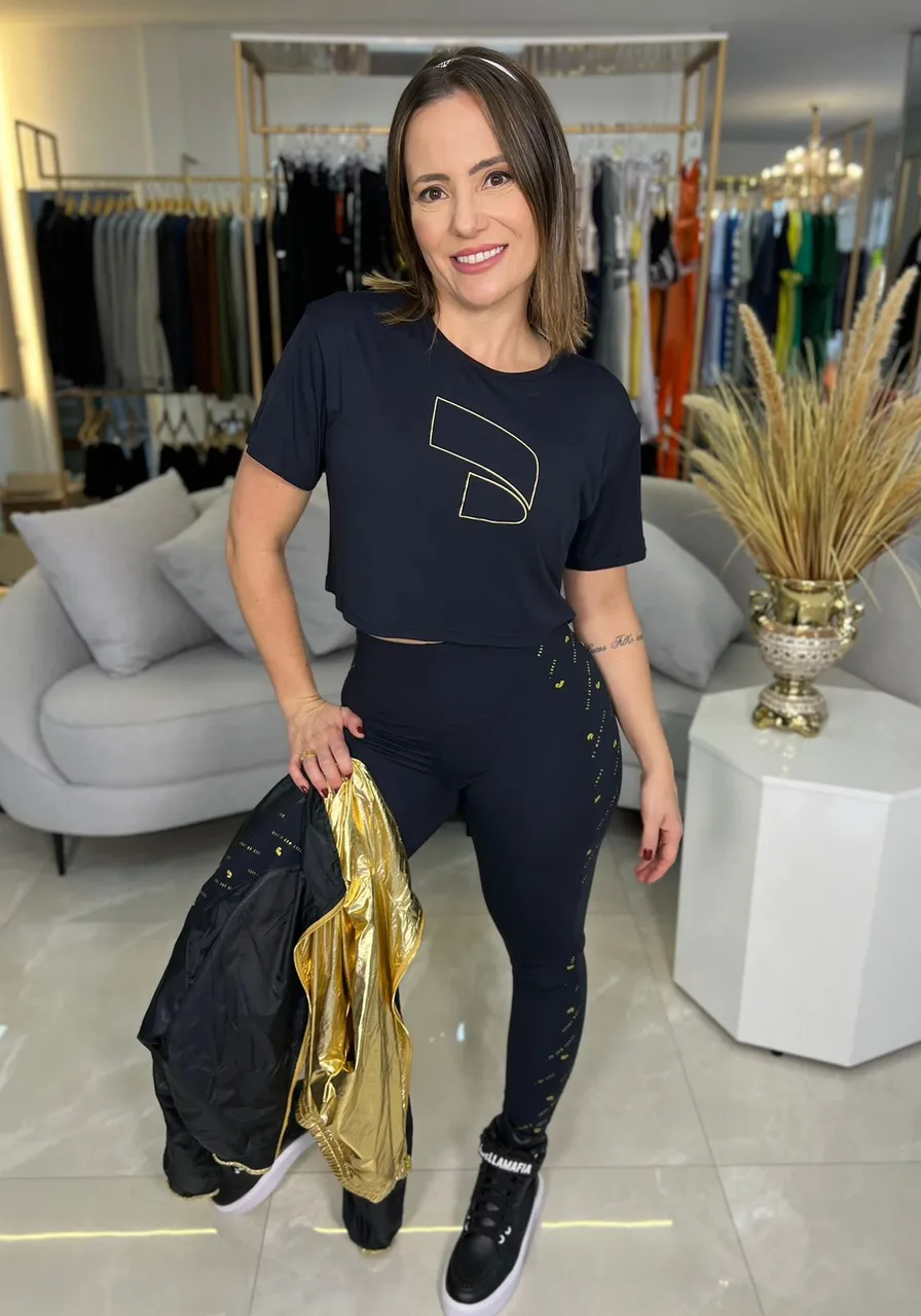 Jaqueta Reflect Com Detalhe Dourado