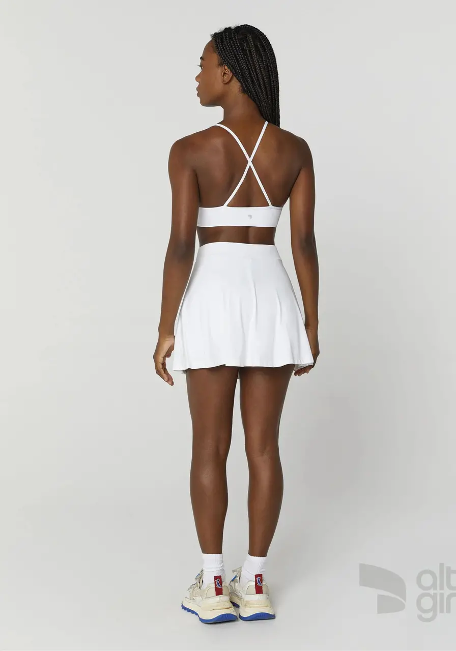 Saia-Shorts eterna sobreposta alto giro 