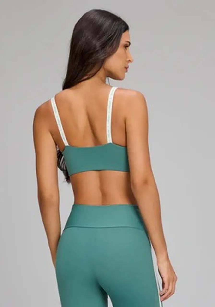 Top Elástico Personalizado Verde Cálido Alto Giro Ref 11711  