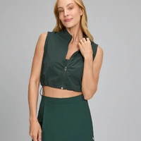 Shorts Saia Sport Alfaiataria Verde Escuro Alto Giro Ref 14928 - imagem 2