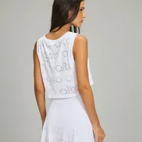 Regata Cropped Mesh Branco Alto Giro Ref 14941 - imagem 1