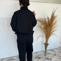 Jaqueta Moletom Com Zíper Preto - imagem 1