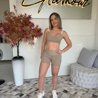 Bermuda Elástico Personalizado Alto Giro Bege - imagem 4