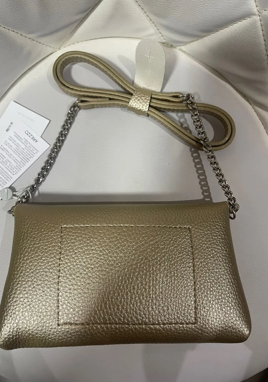 Bolsas pequena sintéticos Arezzo Dourada Ref 13340