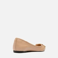 Sapatilha Nude Fechada Salto Rasteiro Arezzo Ref 13339 - imagem 3