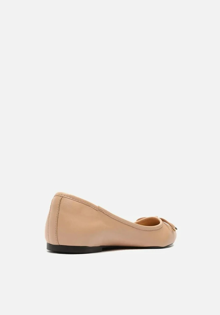 Sapatilha Nude Fechada Salto Rasteiro Arezzo Ref 13339