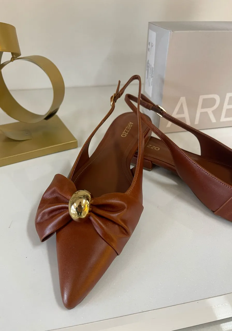 Sapatilha Fechada Salto Rasteiro Arezzo Ref 14205