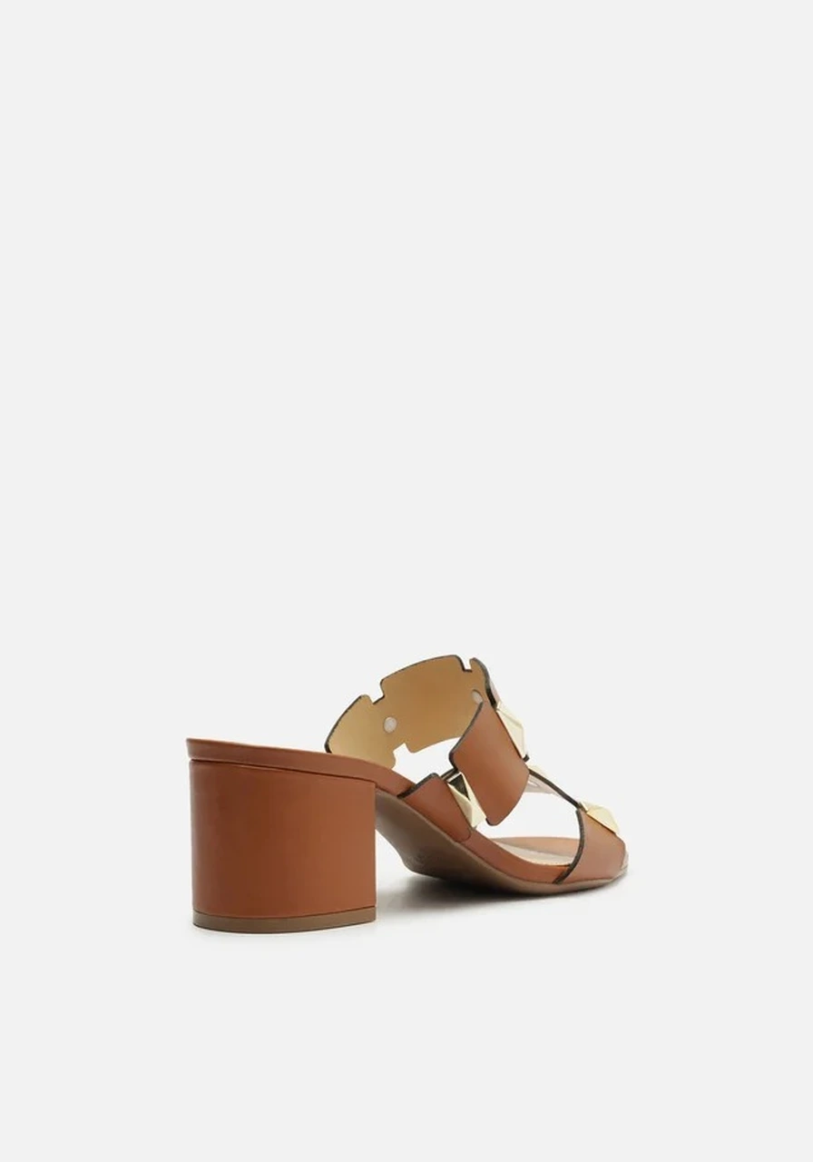 Sandália Salto Médio Couros Arezzo Ref 13848