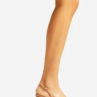 Scarpin Arezzo Nude Couro Salto Geométrico Slingback - imagem 1