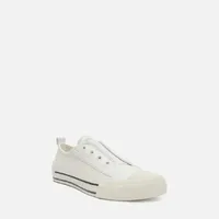 Tênis Slip On Branco Couro Elástico Arezzo Ref 15123 - imagem 1