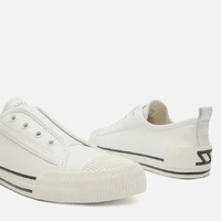 Tênis Slip On Branco Couro Elástico Arezzo Ref 15123 - imagem 3