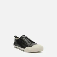 Tênis Slip On Preto Couro Elástico Arezzo Ref 15126 - imagem 2