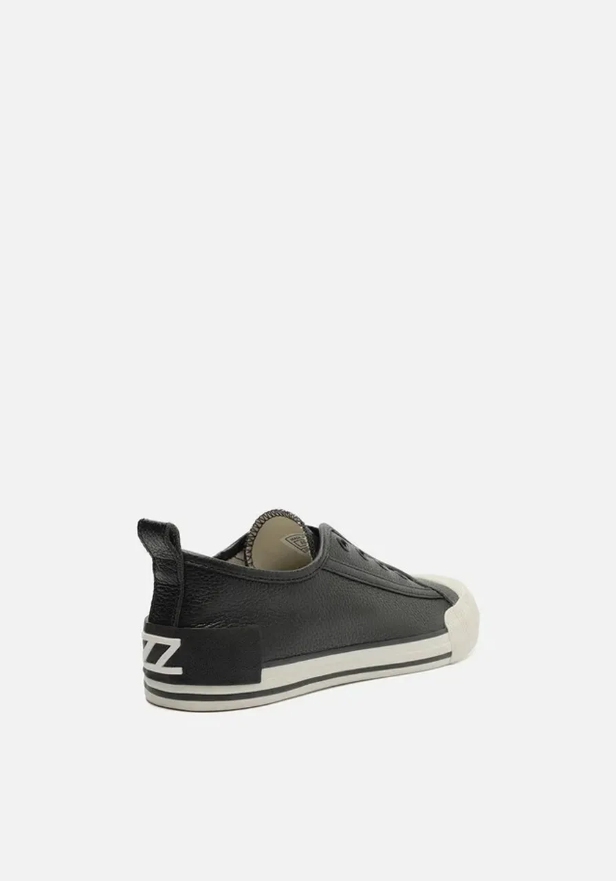 Tênis Slip On Preto Couro Elástico Arezzo Ref 15126