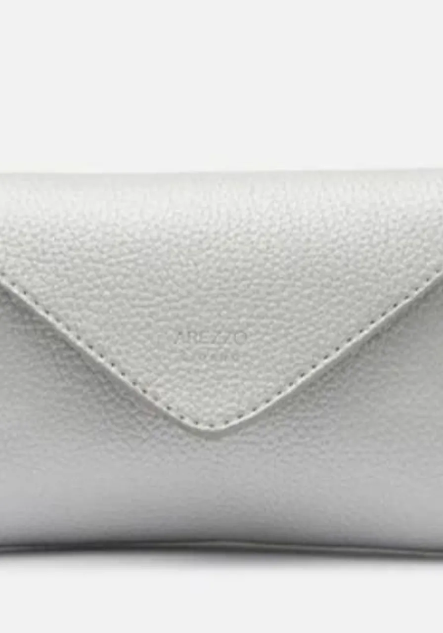 Bolsas Pequena Sintéticos Arezzo Metalizado Prata  Ref 13340