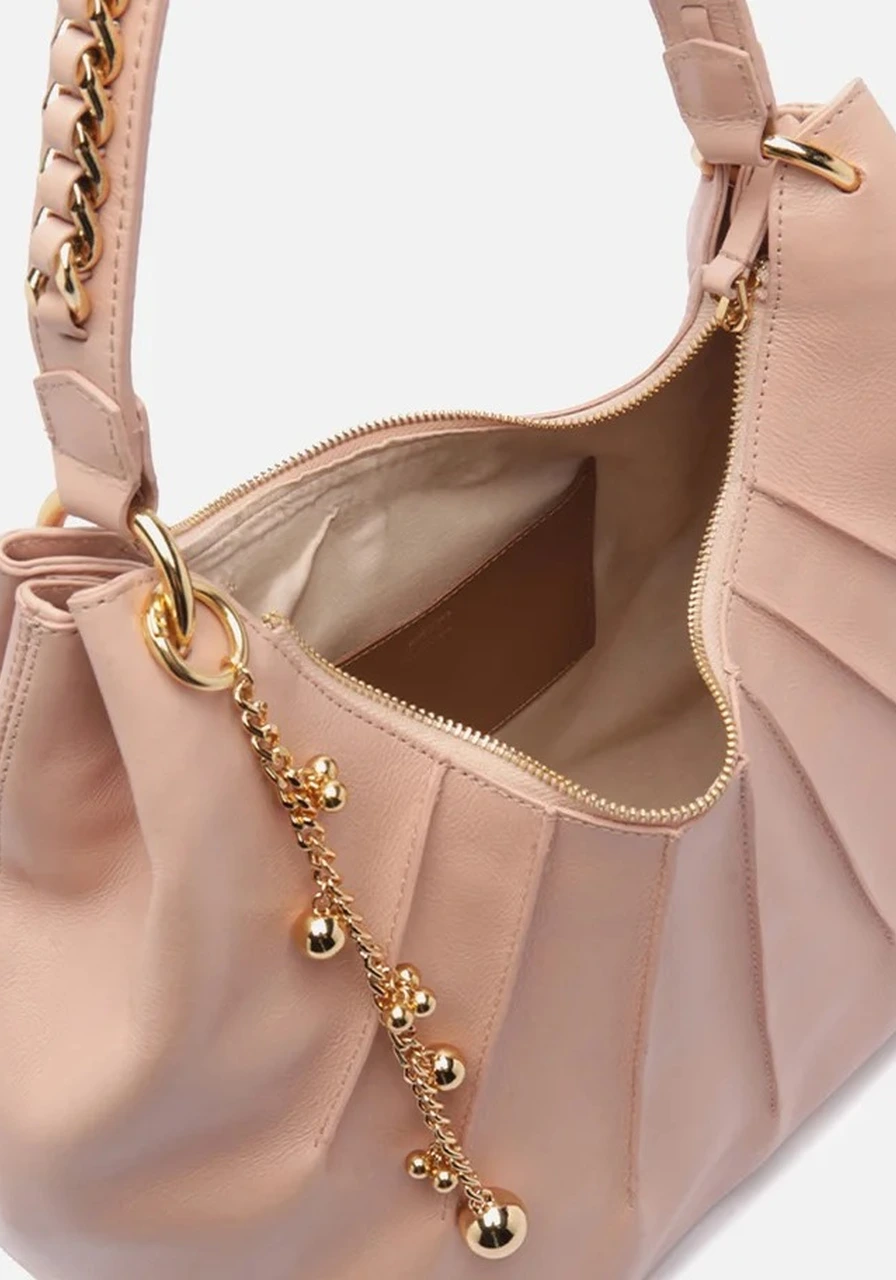 Bolsa Média Couros Rosa Arezzo Ref 14801