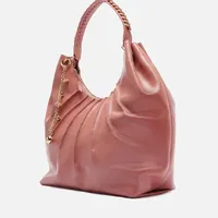 Bolsa Média Couros Rose Blush Arezzo Ref 14801 - imagem 2