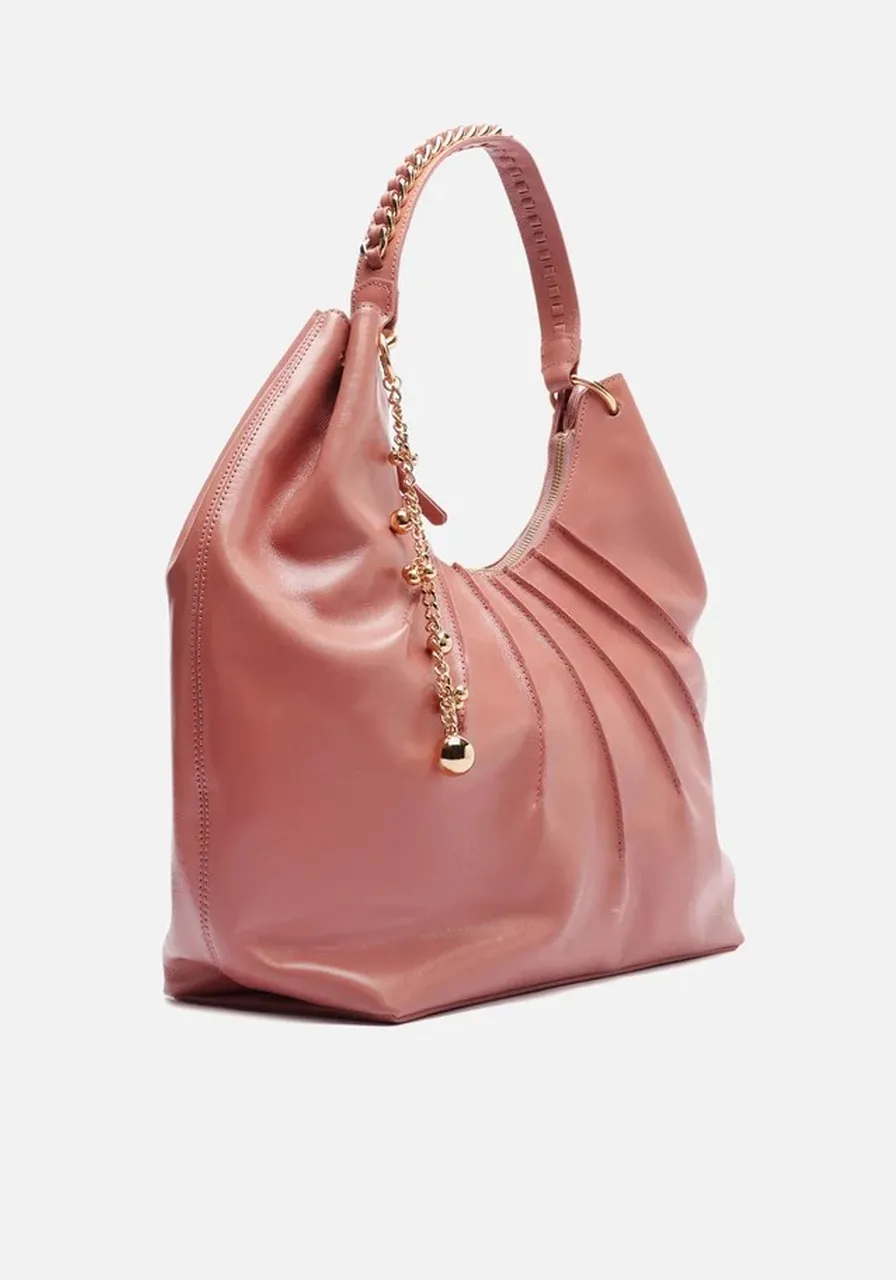 Bolsa Média Couros Rose Blush Arezzo Ref 14801