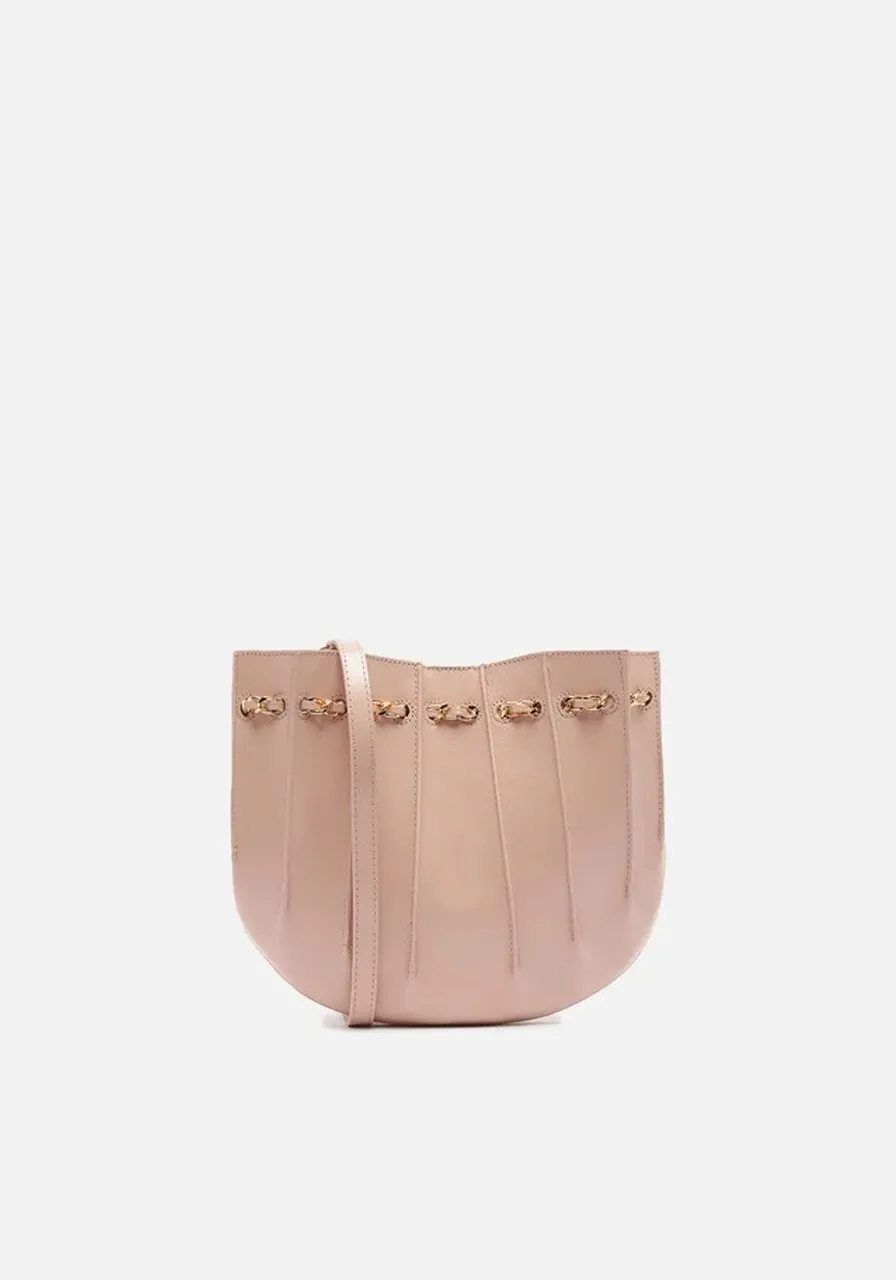 Bolsa Pequena Couros Rosa Arezzo Ref 14800
