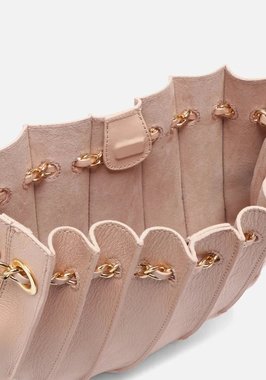 Bolsa Pequena Couros Rosa Arezzo Ref 14800