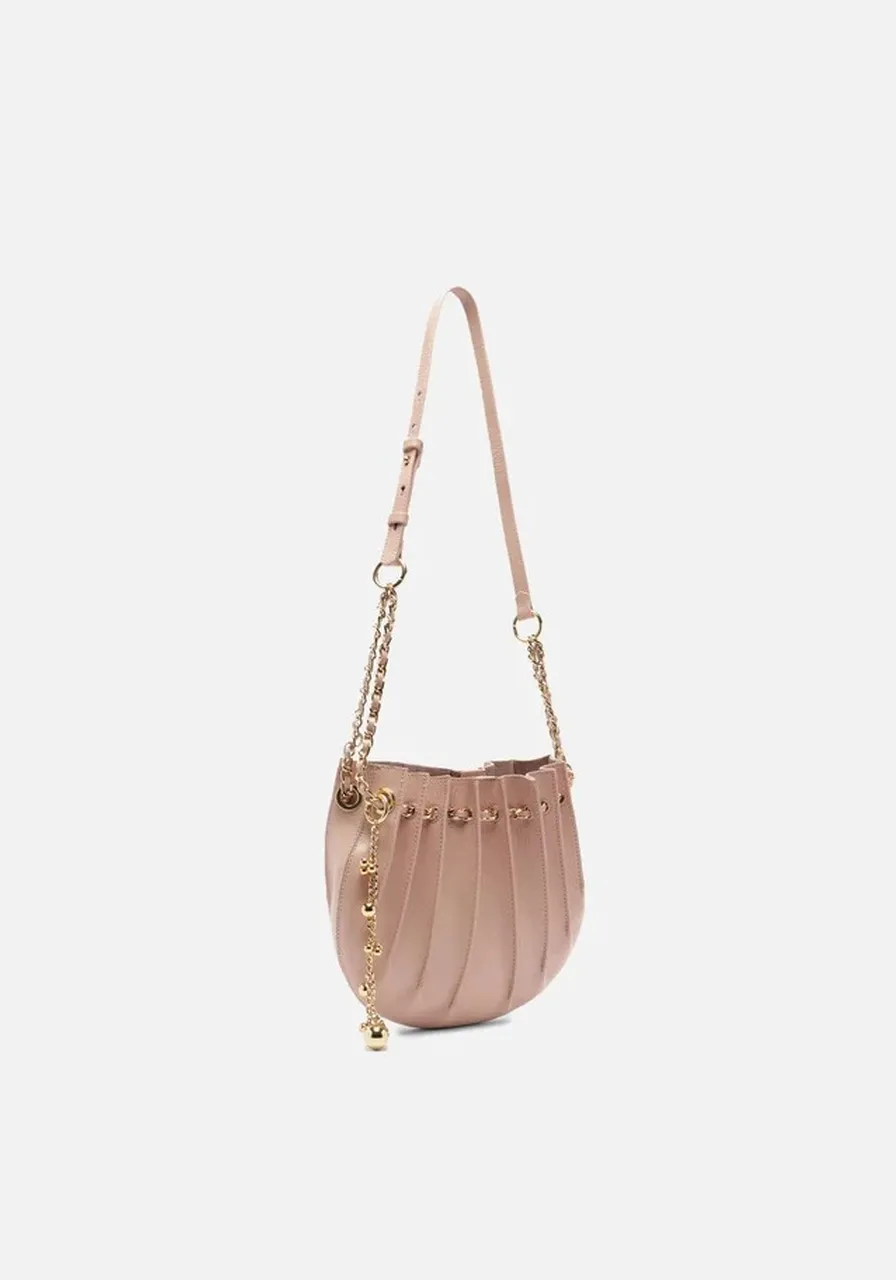 Bolsa Pequena Couros Rosa Arezzo Ref 14800