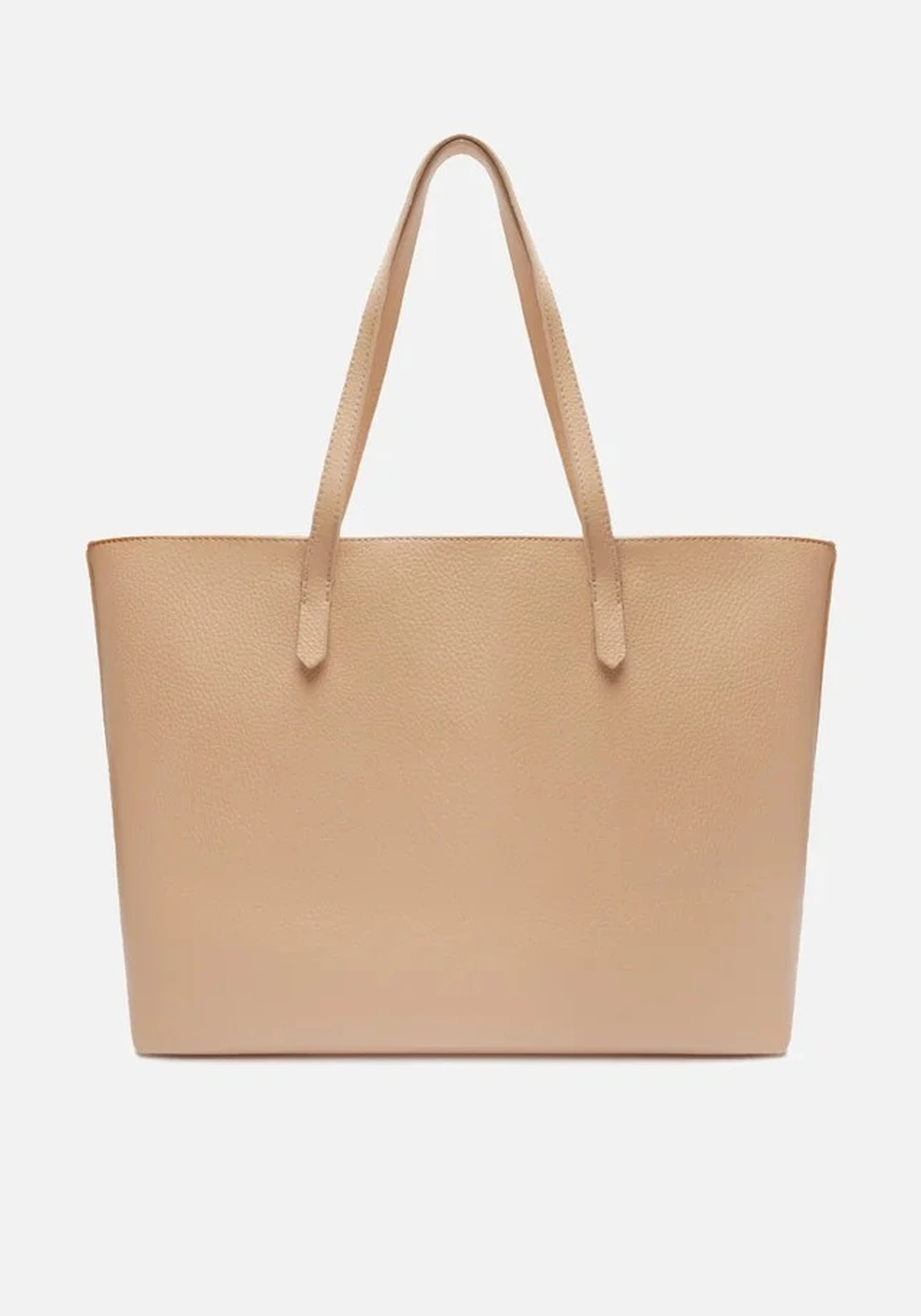 Bolsa Grande Arezzo Sintéticos Nude Ref 13341