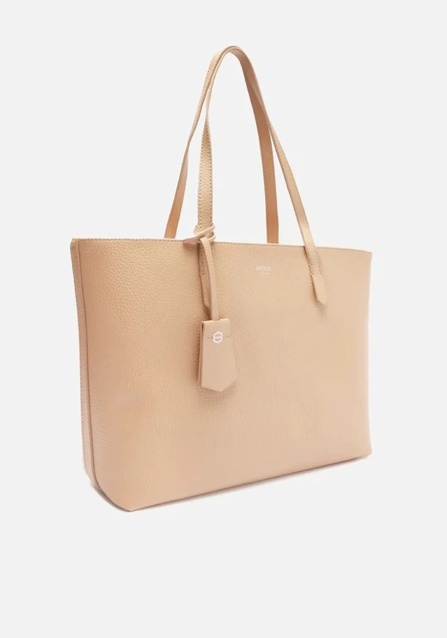 Bolsa Grande Arezzo Sintéticos Nude Ref 13341