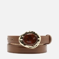 Cinto Caramelo Couro Fino Pedra Maxi Arezzo Ref 15026 - imagem 2