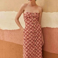 Vestido Tomara Que Caia Sarja Marrom Cacay Ref 13851 - imagem 1