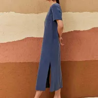 Vestido Midi Bolsinho Estonado Cacay Ref 13849 - imagem 2