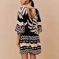 vestido curto amplo manga longa CaCay Ref 13283 - imagem 1