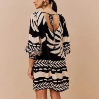 vestido curto amplo manga longa CaCay Ref 13283 - imagem 1