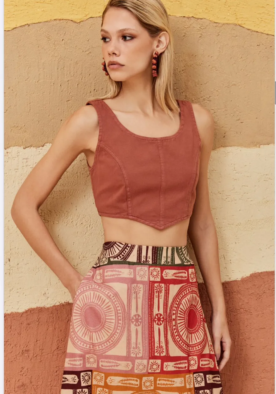 Saia longa com elástico CaCay Ref 13285