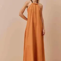 Vestido Longo Corrente Pescoço CaCay Ref 13741 - imagem 3