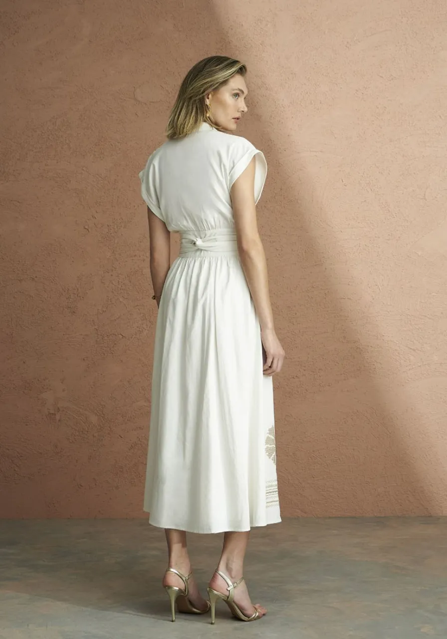 Vestido Carlota Costa Bordado