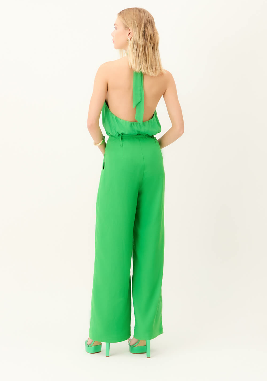 Calça Wide Leg Com Amarração