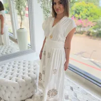 Vestido Carlota Costa Bordado - imagem 2