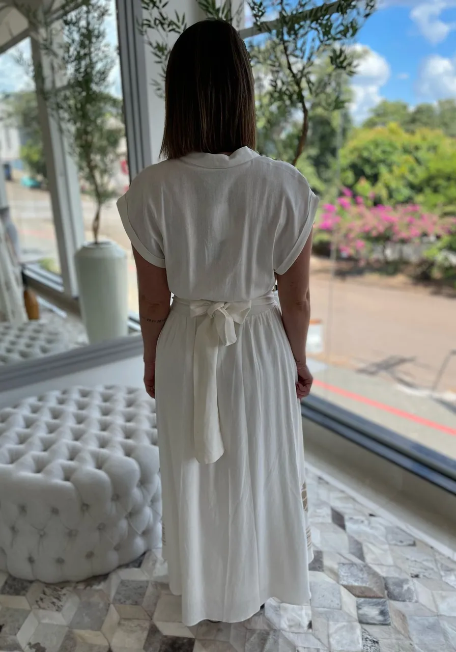 Vestido Carlota Costa Bordado