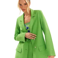 Blazer Alongado Com Botões Verde - imagem 2