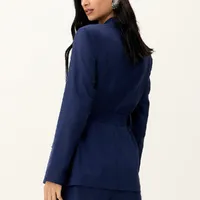 Blazer Alongado Linho Com Cinto - imagem 2