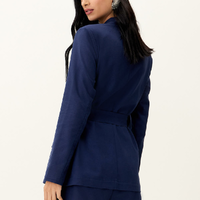 Blazer Alongado Linho Com Cinto - imagem 2