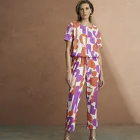 Blusa Carlota Costa Com Amarração Estampada - imagem 3